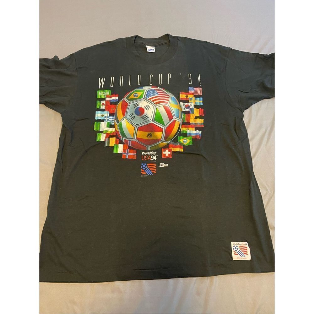 World Cup USA Size XL 1994 Salem Sportswear T Shirt Vintage Soccer Futbol Men